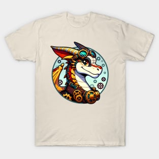 Steampunk Anthro Scalie Dragon Art T-Shirt